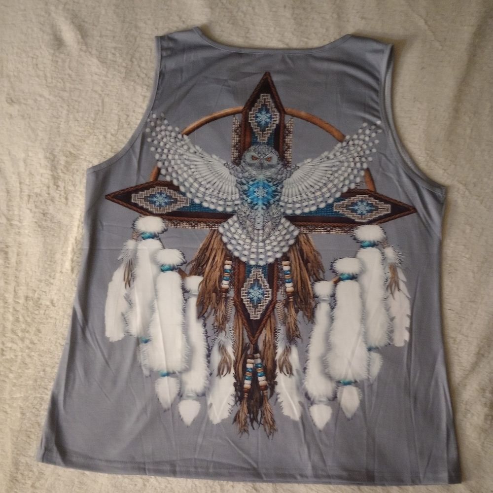 🔥Aztec Print Round NeckTank Top - Picture 6 of 6